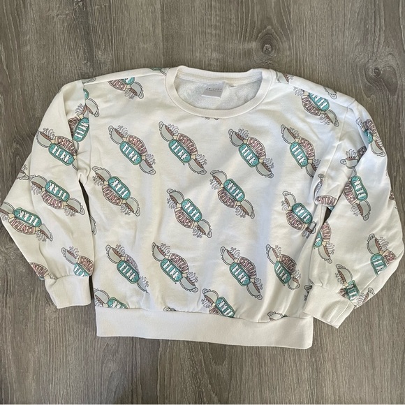 Friends TV Show Central Perk Kids Crewneck Sweatshirt Size Medium 10/12 - Picture 1 of 4